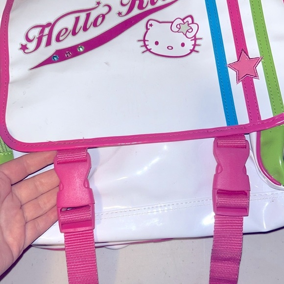 RARE PVC WHITE HELLO KITTY LARGE SPORTY BACKPACK LAS VEGAS - Picture 4 of 14